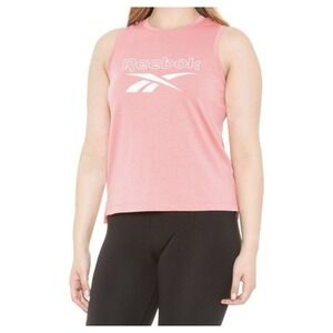 Reebok‎ Women's Sleeveless Active Top Graphic Sports Pink Shirt Size Large New